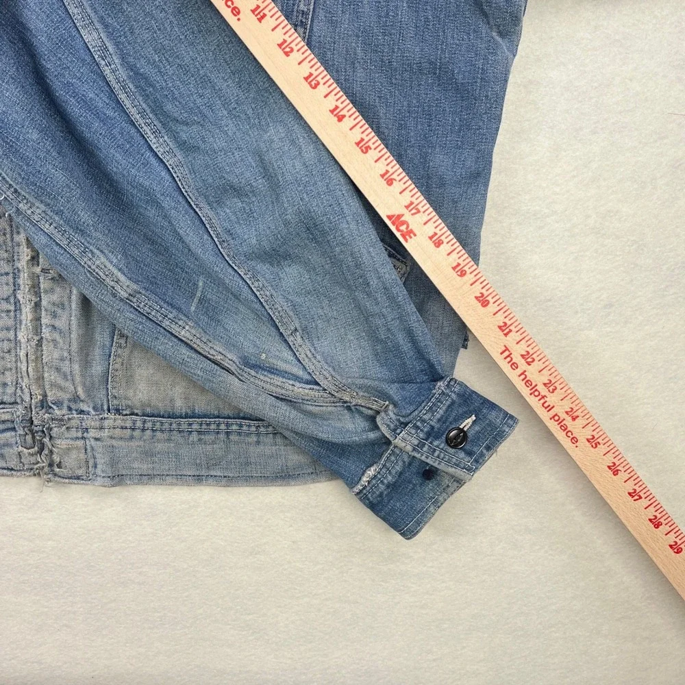 VTG 50s 60s Lee 91-B XXL Sanforized Denim Work Jacket Blue Talon Zip Union Made